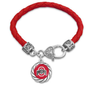 OHIO STATE BUCKEYES BRACELET WOVEN ROPE CHARM