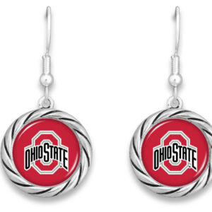 OHIO STATE BUCKEYES EARRING ROPE CHARM