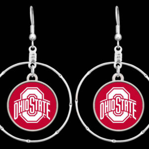 OHIO STATE BUCKEYES EARRING LOOP EPOXY CHARM
