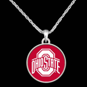 OHIO STATE BUCKEYES JEWELRY NECKLACE EPOXY CHARM