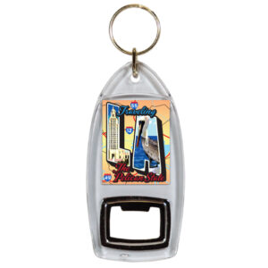 LOUISIANA KEYCHAIN LUCITE BTL OPENER POSTCARD