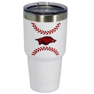 ARKANSAS RAZORBACKS MUG TRAVEL SS TUMBLER BASEBALL