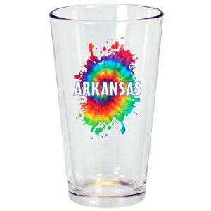 ARKANSAS PINT GLASS TIE DYE