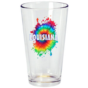 LOUISIANA PINT GLASS TIE DYE