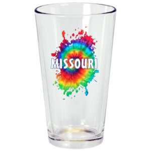 MISSOURI PINT GLASS TIE DYE