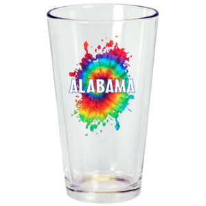 ALABAMA PINT GLASS TIE DYE