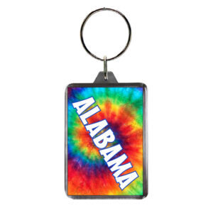 ALABAMA KEYCHAIN LUCITE TIE DYE
