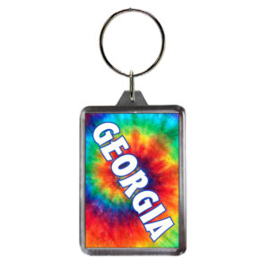 GEORGIA KEYCHAIN LUCITE TIE DYE