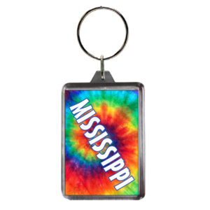 MISSISSIPPI KEYCHAIN LUCITE TIE DYE