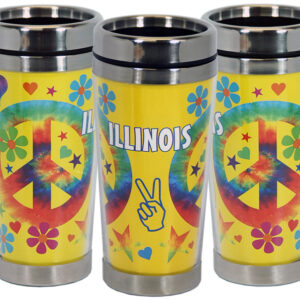 ILLINOIS MUG TRAVEL INSERT TIE DYE 14oz