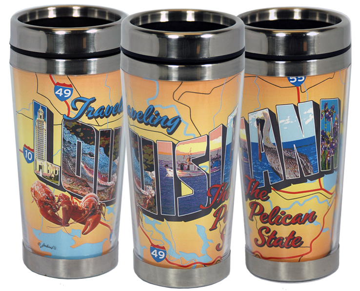 LOUISIANA MUG TRAVEL INSERT POSTCARD
