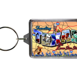 TEXAS KEYCHAIN LUCITE POSTCARD
