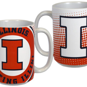ILLINOIS FIGHTING ILLINI MUG GRANDE DOT PATTERN