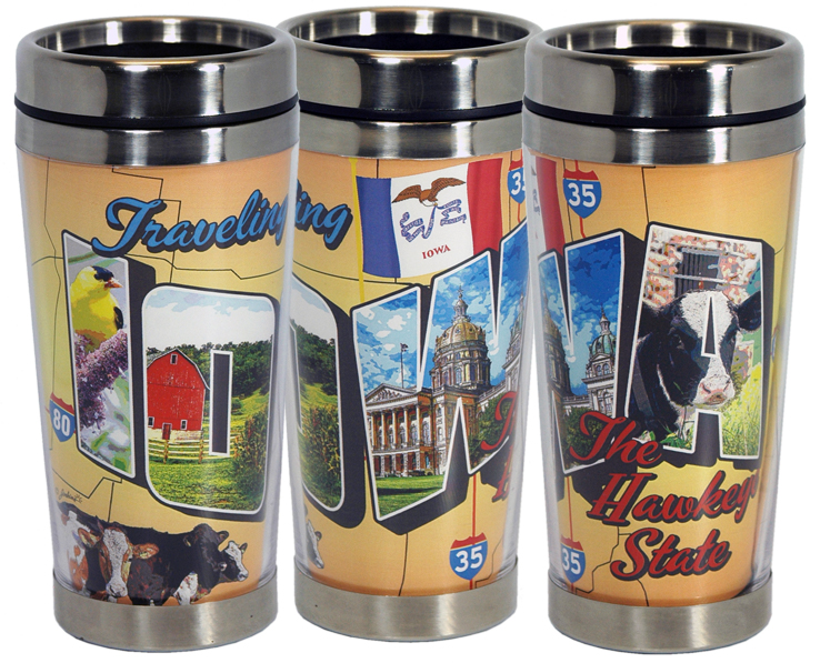 IOWA MUG TRAVEL INSERT POSTCARD