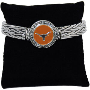 TEXAS LONGHORNS BRACELET STRETCH WOVEN SNAP ON