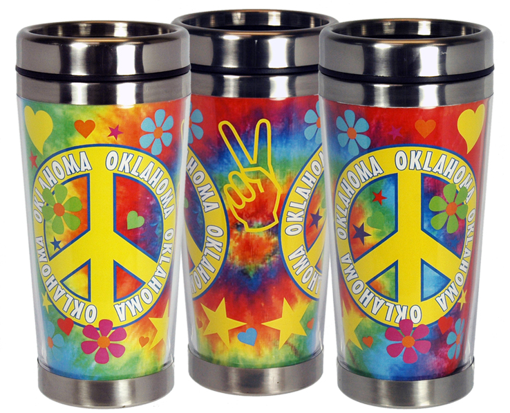 OKLAHOMA MUG TRAVEL INSERT TIE DYE