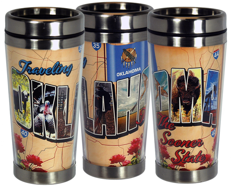 OKLAHOMA MUG TRAVEL INSERT POSTCARD