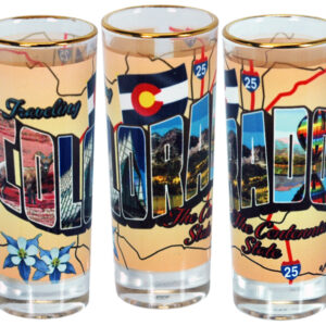 COLORADO SHOOTER GOLD RIM POSTCARD