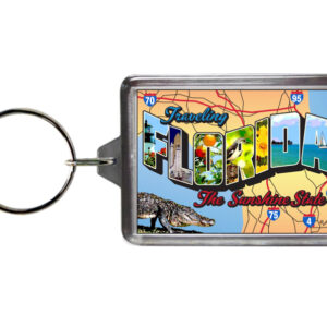 FLORIDA KEYCHAIN LUCITE POSTCARD