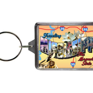 MISSISSIPPI KEYCHAIN LUCITE POSTCARD
