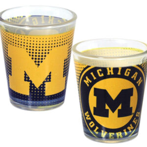 MICHIGAN WOLVERINES SHOTGLASS DOT PATTERN