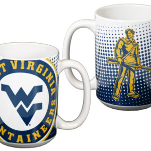 WEST VIRGINIA MOUNTAINEERS MUG GRANDE DOT PATTERN