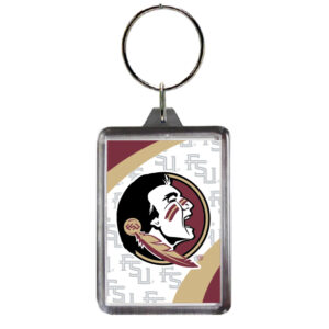FLORIDA STATE SEMINOLES KEYCHAIN LUCITE VORTEX