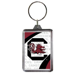 SOUTH CAROLINA GAMECOCKS KEYCHAIN LUCITE VORTEX