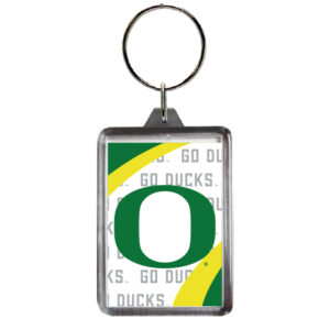 OREGON DUCKS KEYCHAIN LUCITE VORTEX