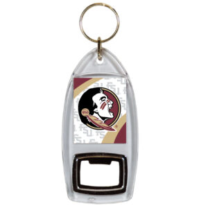 FLORIDA STATE SEMINOLES KEYCHAIN LUCITE BTL OPENER VORTEX