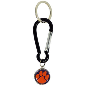 CLEMSON TIGERS KEYCHAIN CARABINER DOMED