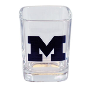 MICHIGAN WOLVERINES SHOTGLASS SQ LOGO