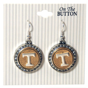 TENNESSEE VOLUNTEERS EARRINGS 2-TONE SNAP ONE