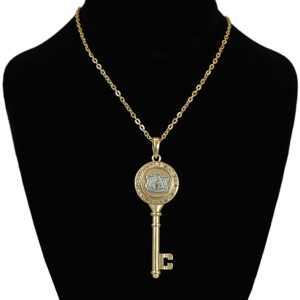 AUBURN TIGERS NECKLACE GOLD KEY CHARM SNAP ON