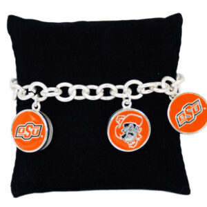 OKLAHOMA STATE COWBOYS BRACELET TOGGLE 5 DISC SNAP ON