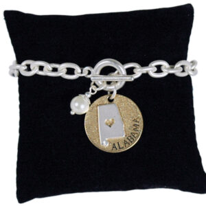 ALABAMA BRACELET TOGGLE PEARL DISC