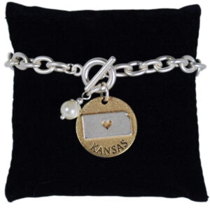 KANSAS BRACELET TOGGLE PEARL DISC