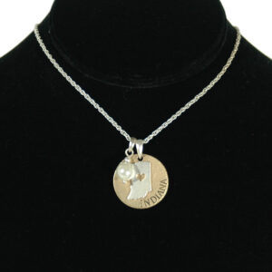 INDIANA JEWELRY NECKLACE TOGGLE PEARL DISC