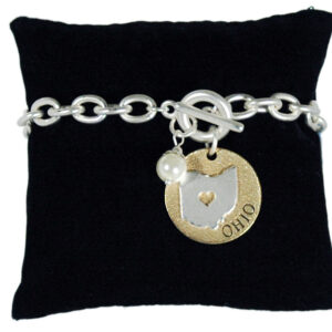 OHIO BRACELET TOGGLE PEARL DISC