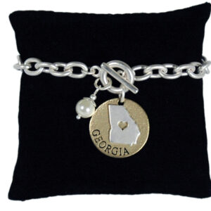 GEORGIA BRACELET TOGGLE PEARL DISC
