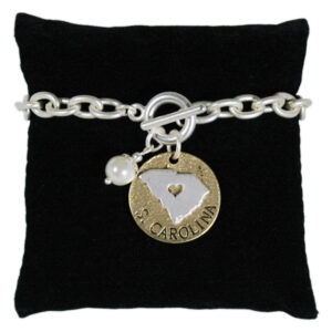 SOUTH CAROLINA BRACELET TOGGLE PEARL DISC