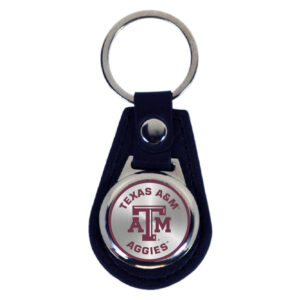 TEXAS A&M AGGIES KEYCHAIN LEATHER TEAR DROP