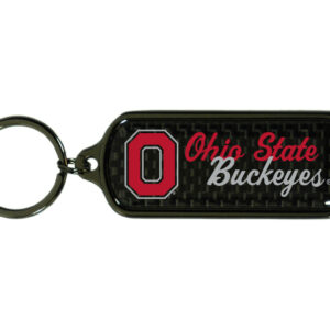 OHIO STATE BUCKEYES KEYCHAIN CARBON FIBER OBLONG