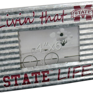 MISSISSIPPI STATE BULLDOGS LIVIN LIFE CORRUGATED GALVANIZED PHOTO FRAME