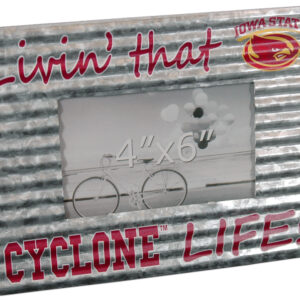 IOWA STATE CYCLONES LIVIN LIFE CORRUGATED GALVANIZED PHOTO FRAME