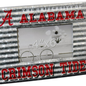 ALABAMA CRIMSON TIDE CORRUGATED GALVANIZED PHOTO FRAME