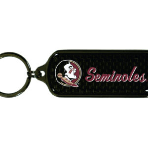 FLORIDA STATE SEMINOLES KEYCHAIN CARBON FIBER OBLONG