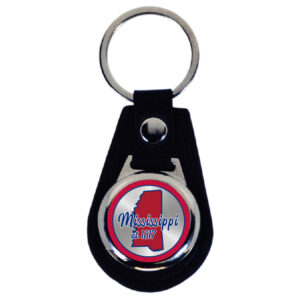 MISSISSIPPI KEYCHAIN LEATHER TEAR DROP