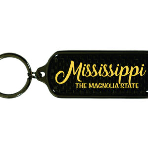 MISSISSIPPI KEYCHAIN CARBON FIBER OBLONG