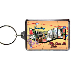 MISSOURI KEYCHAIN LUCITE POSTCARD